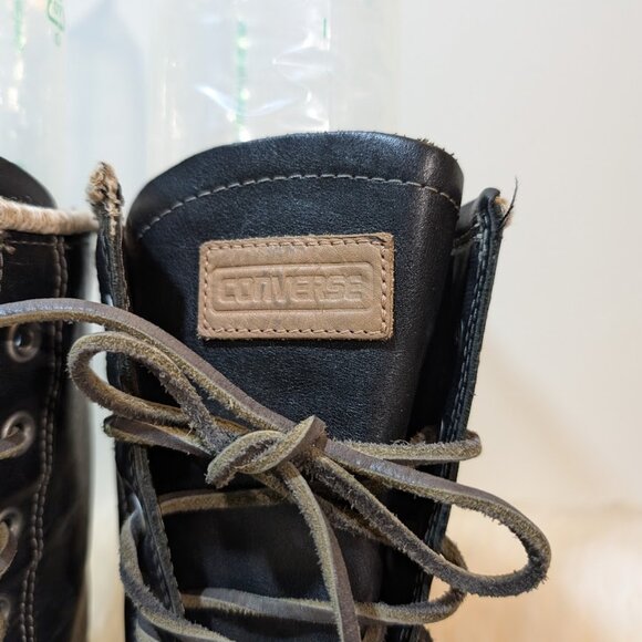 Converse Chuck Taylor Bosey BT X-Hi Boots Men 8 Wmn 9.5 Black Leather Lined RARE main image 4